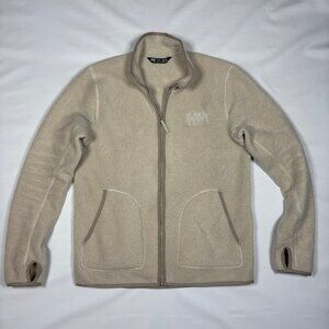 Helly Hansen Panorama Pile Relaxed Fit Beige Full-Zip Fleece Jacket Mens Med
